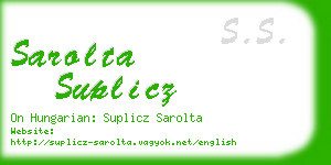 sarolta suplicz business card